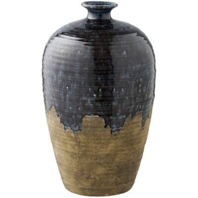 House Nordic - Orna vaas donkerblauw – D27×H44,5cm