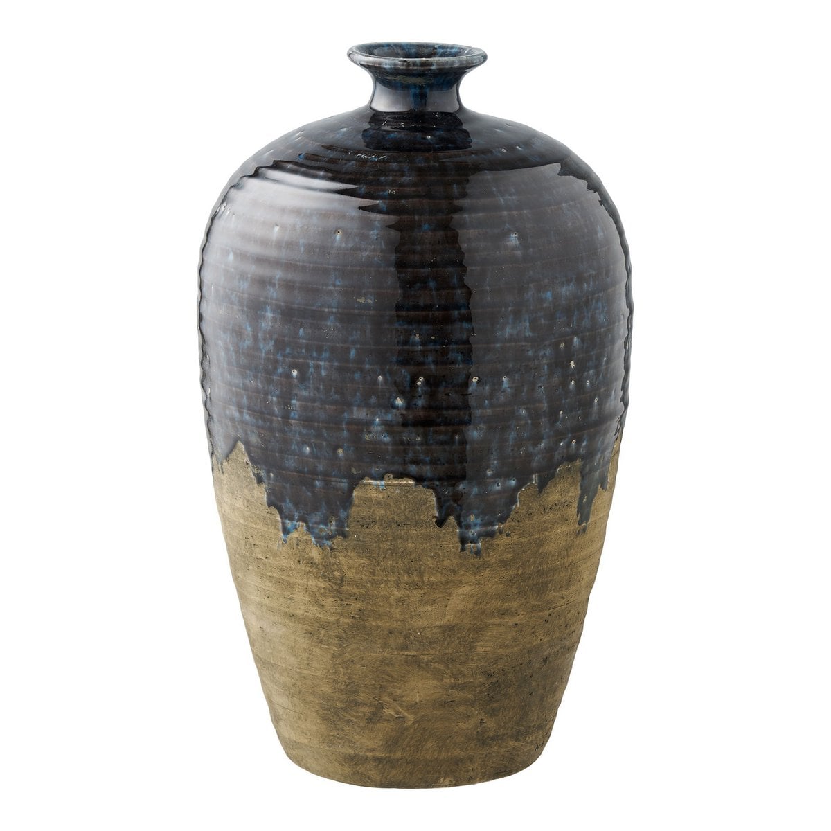 House Nordic - Orna vaas donkerblauw – D27×H44,5cm 1 House Nordic - Orna vaas donkerblauw – D27×H44,5cm