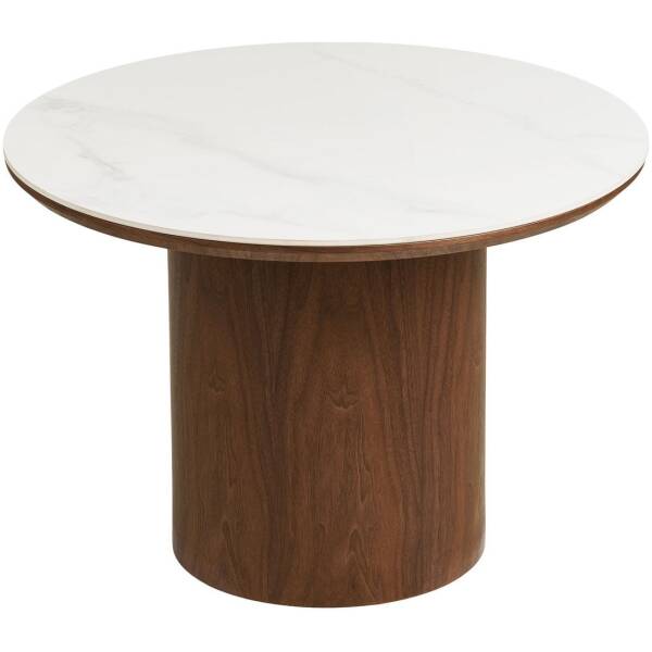 Noli salontafel wit en donkerbruin - Ø 60 cm - House Nordic