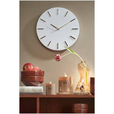 Brixen Wandklok - D36 cm - Wit