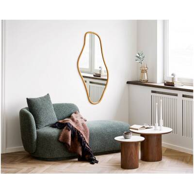 Noli salontafel wit en donkerbruin - Ø 60 cm - House Nordic