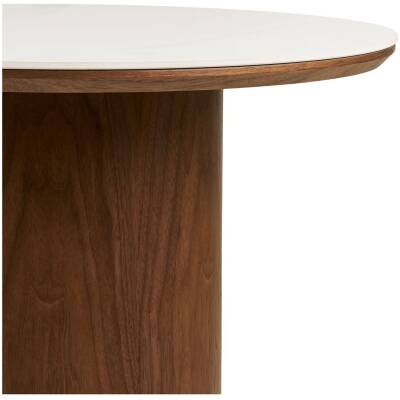 Noli salontafel wit en donkerbruin - Ø 60 cm - House Nordic