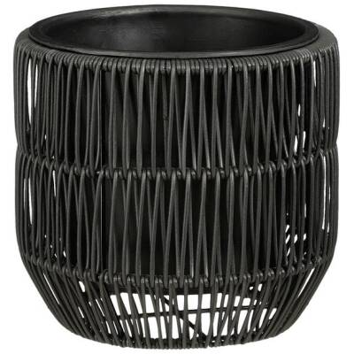 Bloempot buiten Peta - Zwart - set van 3 - Mica Decorations