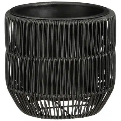 Bloempot buiten Peta - Zwart - set van 3 - Mica Decorations