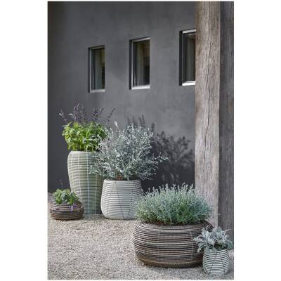 Mica Decorations - Bloempot buiten Cancun Wit - Set van 3