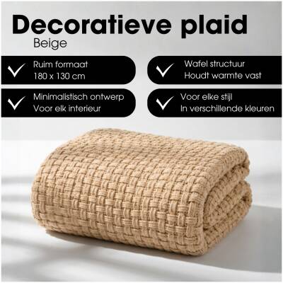 Mica Decorations - Cosenza - Beige -180x130cm
