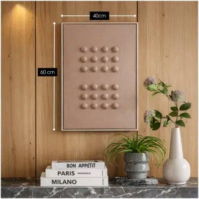 Wanddecoratie Donkerbruin - 60x40 - Mica Decorations