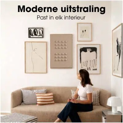Wanddecoratie Donkerbruin - 60x40 - Mica Decorations