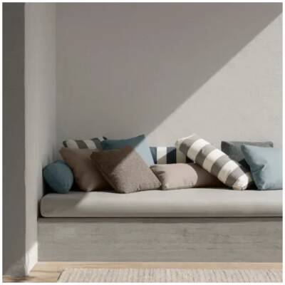 Blomus buitenkussen - Stay - Lily White/Elephant Skin - 45x45cm