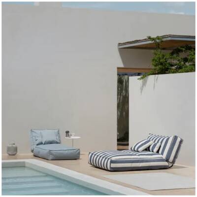 Blomus buitenkussen - Stay - Lily White/Key Largo - 45x45cm