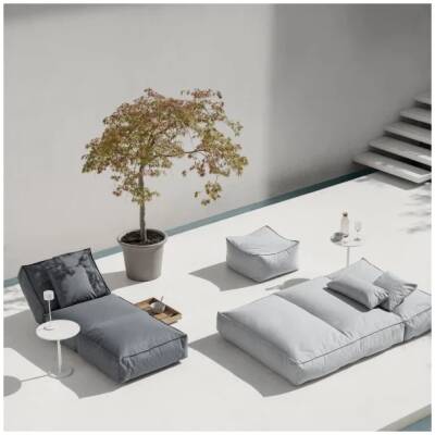 Blomus poef - Stay - kleur aarde - 60x60cm
