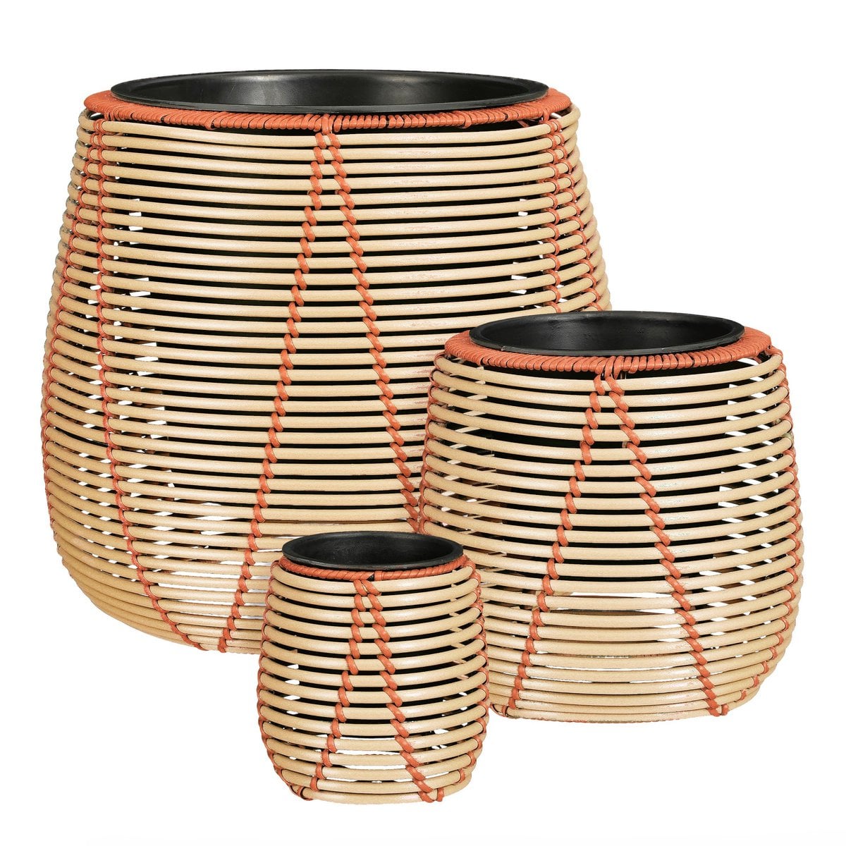 Mica Decorations - Bloempot buiten Cancun Beige - Set van 3 1 Mica Decorations - Bloempot buiten Cancun Beige - Set van 3