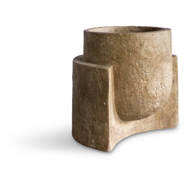 Plantenbak Bowie - beige - 18 cm hoog