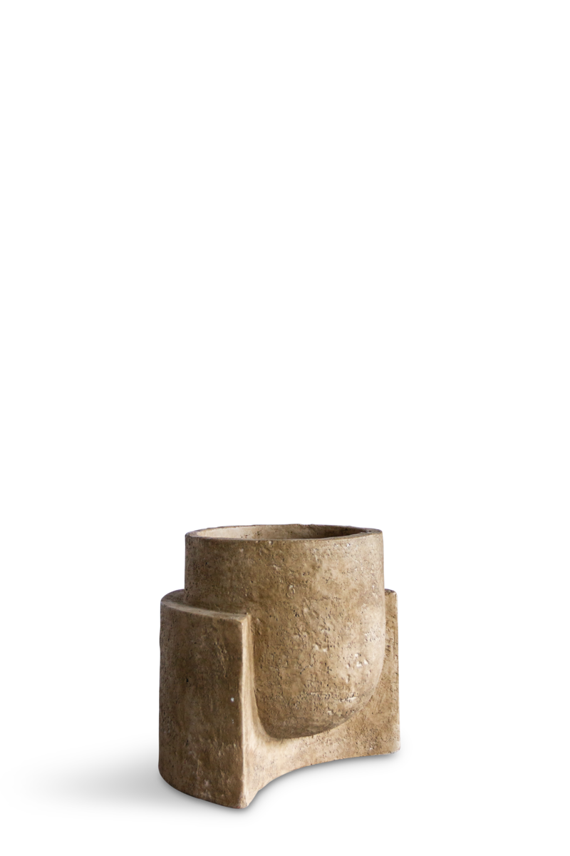 Plantenbak Bowie - beige - 18 cm hoog