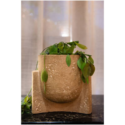 Plantenbak Bowie - beige - 18 cm hoog