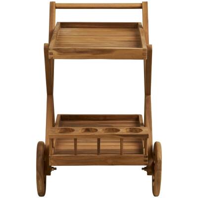 House Nordic - Theewagen Naturel Hout - 50x86x81cm - Pasaku