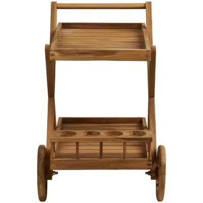House Nordic - Theewagen Naturel Hout - 50x86x81cm - Pasaku
