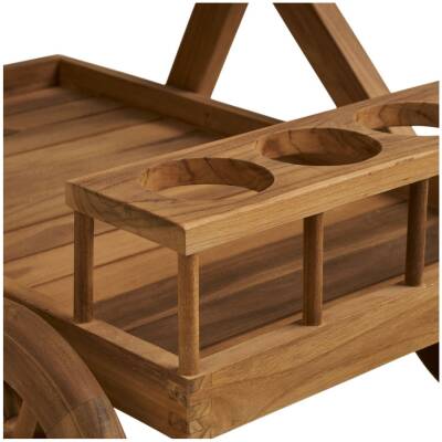 House Nordic - Theewagen Naturel Hout - 50x86x81cm - Pasaku