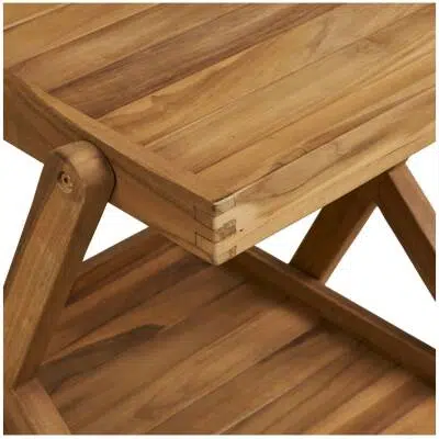 House Nordic - Theewagen Naturel Hout - 50x86x81cm - Pasaku
