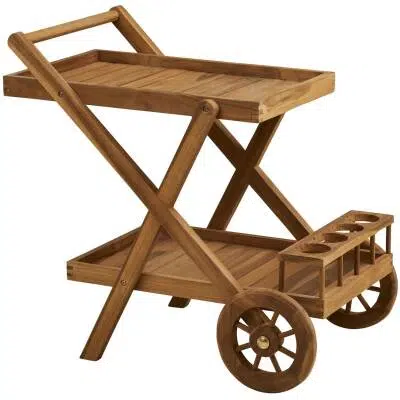 House Nordic - Theewagen Naturel Hout - 50x86x81cm - Pasaku