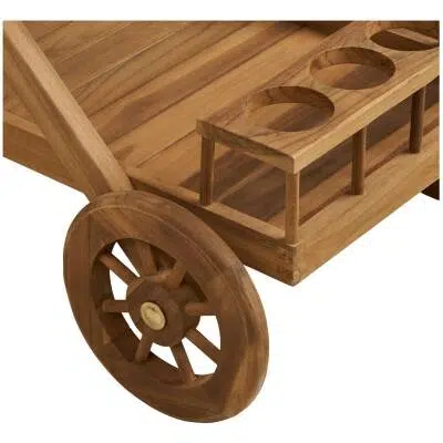 House Nordic - Theewagen Naturel Hout - 50x86x81cm - Pasaku