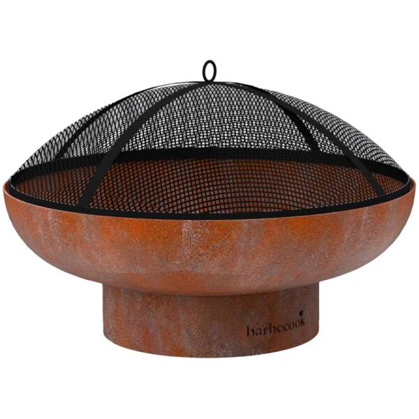 Vonkenscherm uit staal zwart 75cm - Barbecook
