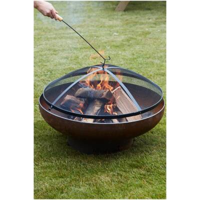 Vonkenscherm uit staal zwart 75cm - Barbecook