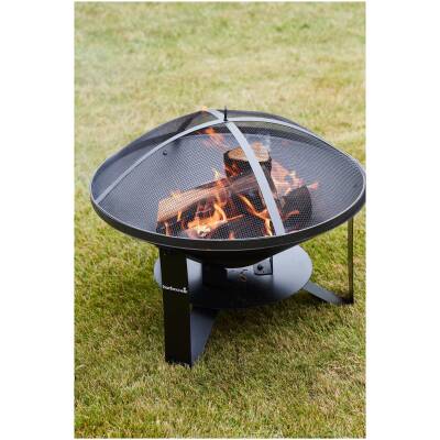 Vonkenscherm uit staal zwart 75cm - Barbecook