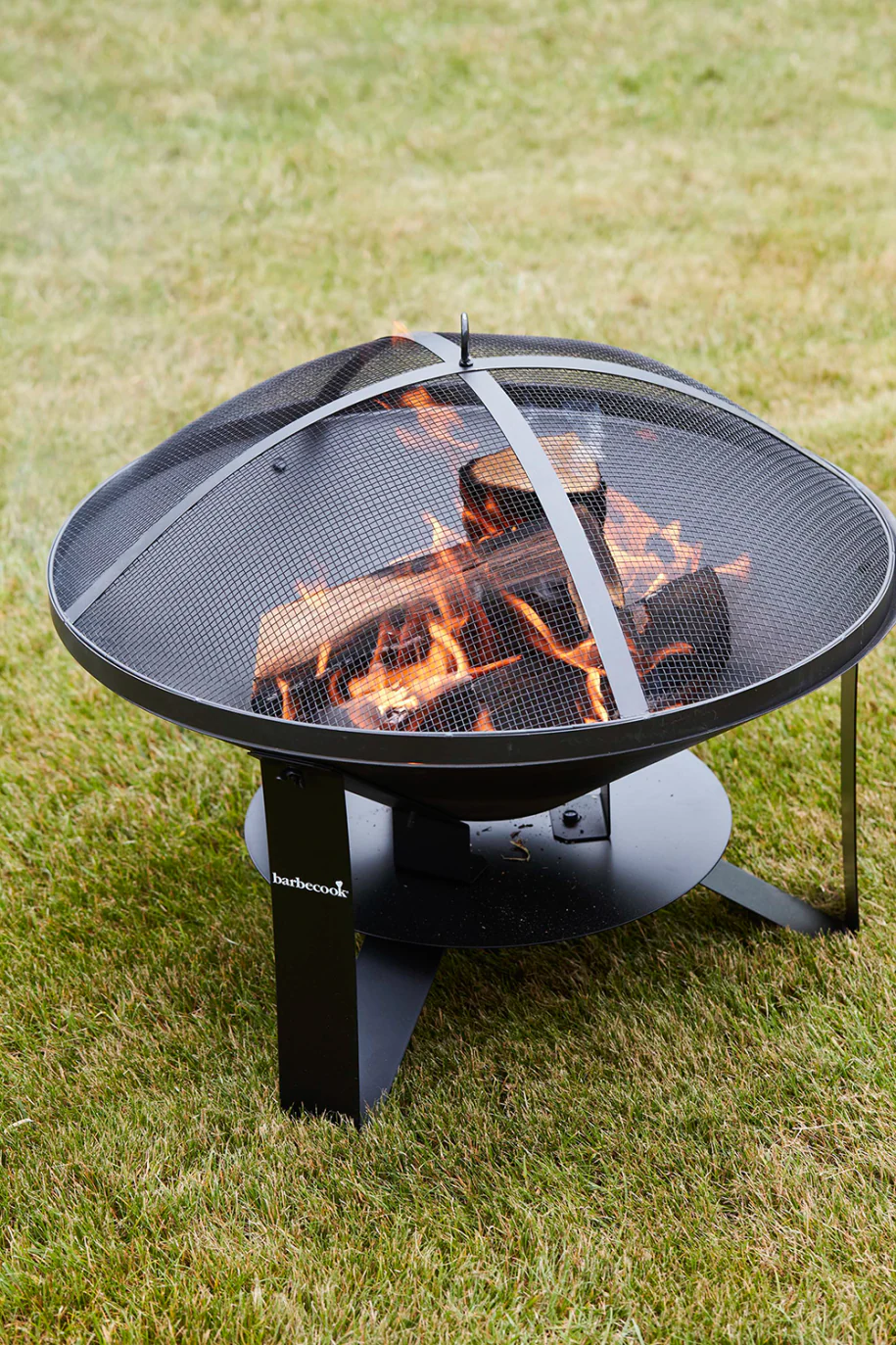 Vonkenscherm uit staal zwart 75cm - Barbecook