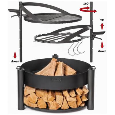 Spiesring/brochettehouder 50 cm met handvat voor de "BANDITO" en "MONTANA X"