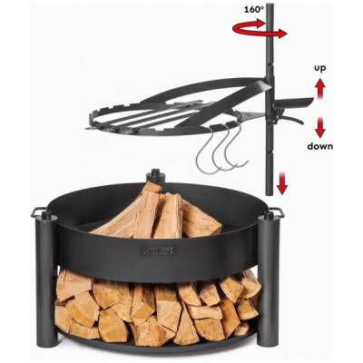 Spiesring/brochettehouder 50 cm met handvat voor de "BANDITO" en "MONTANA X"