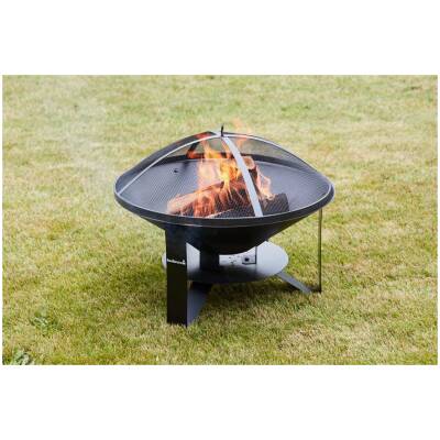 Vonkenscherm uit staal zwart 62cm - Barbecook