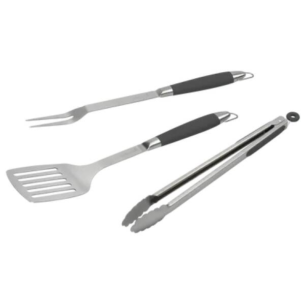 Outdoor 8 Black Pepper BBQ set van spatel, vork en tang - Barbecook