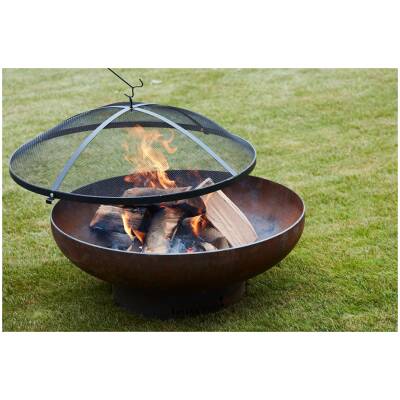 Vonkenscherm uit staal zwart 75cm - Barbecook