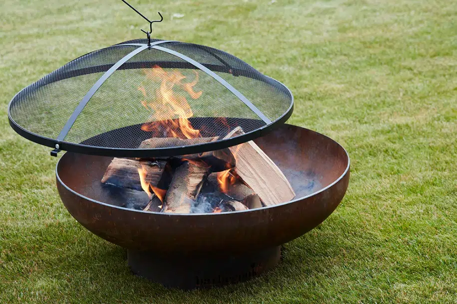 Vonkenscherm uit staal zwart 75cm - Barbecook