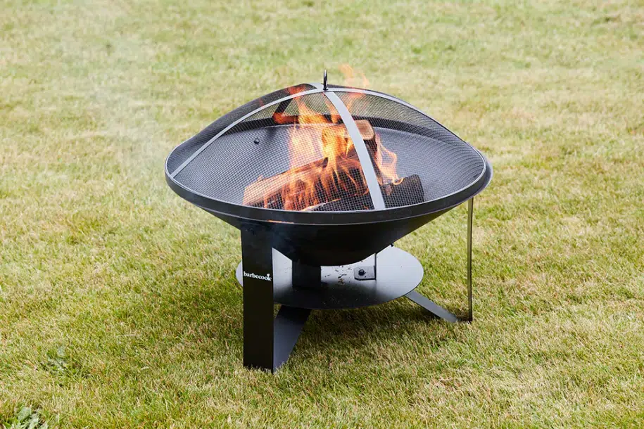 Vonkenscherm uit staal zwart 75cm - Barbecook