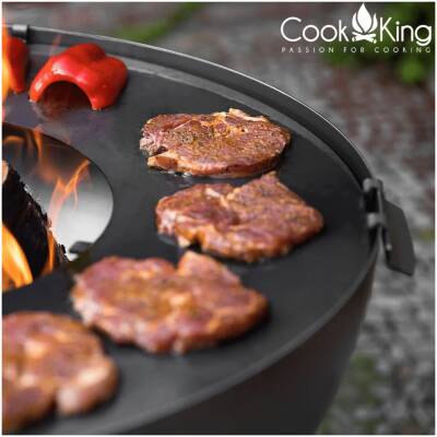 Grillplaat met Grillrooster met 4 handvatten - 82 cm