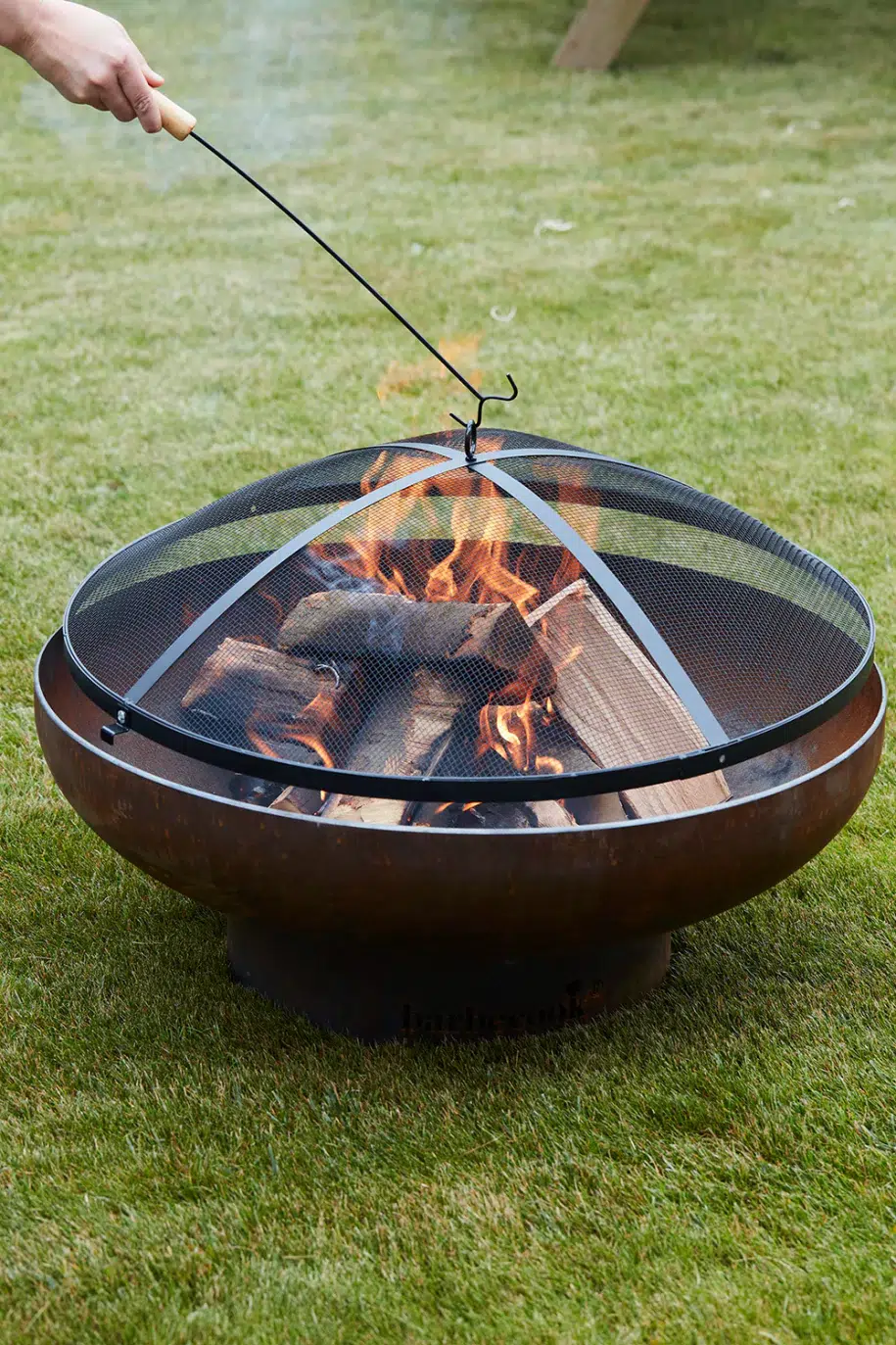 Vonkenscherm uit staal zwart 62cm - Barbecook