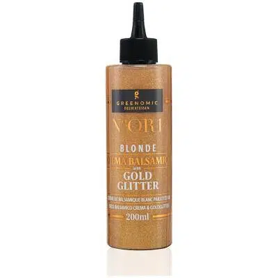 Greenomic Witte balsamico crème met gouden glitters - 200ml
