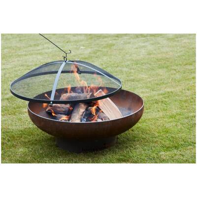 Vonkenscherm uit staal zwart 75cm - Barbecook