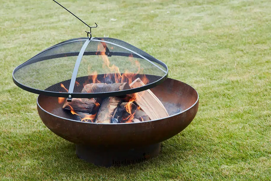 Vonkenscherm uit staal zwart 75cm - Barbecook