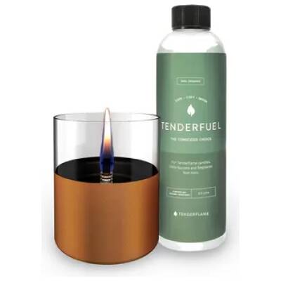 Tenderflame - Lilly 10 kaars koper + 500ml Tenderfuel navulolie - giftset