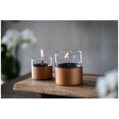 Tenderflame - Lilly 10 kaars uit glas koper - Tafelhaard