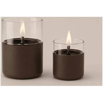 Lilly 8 en 10 set van 2 kaarsen - chocoladebruin - Tenderflame