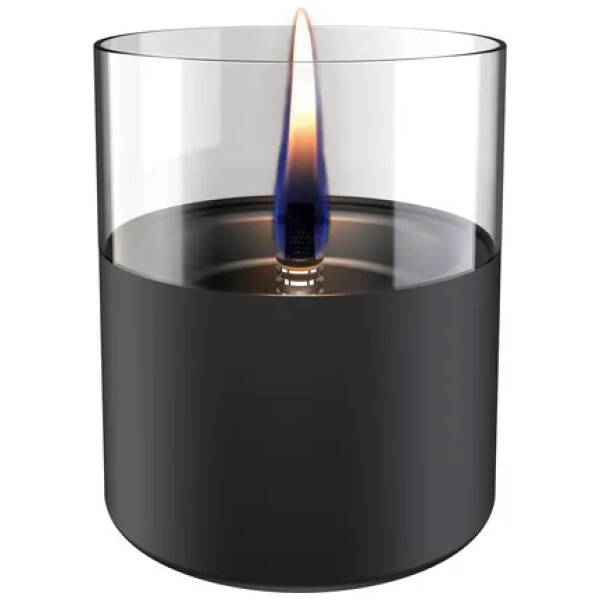 Tenderflame - Lilly 10 kaars uit glas zwart - Tafelhaard