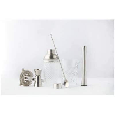 6-delige Cocktailset van Glas & RVS
