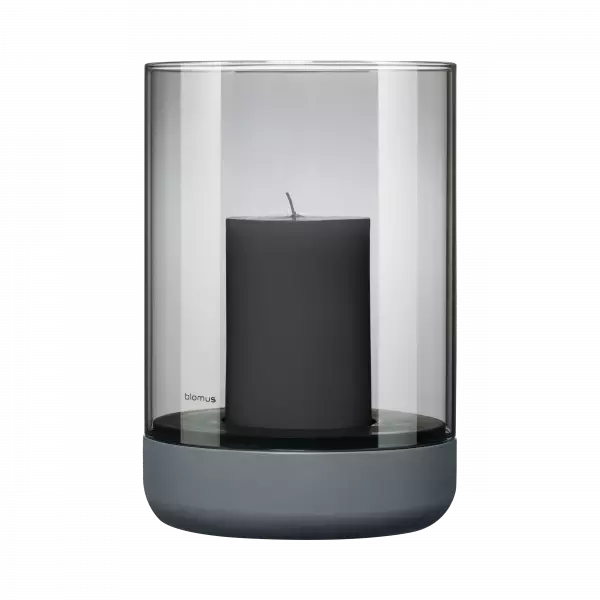 Blomus - Calma - Steel Gray & Smoke Glass - L 3 Blomus - Calma - Steel Gray & Smoke Glass - L