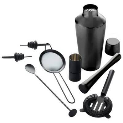 8-delige Cocktailset Zwart - Point-Virgule