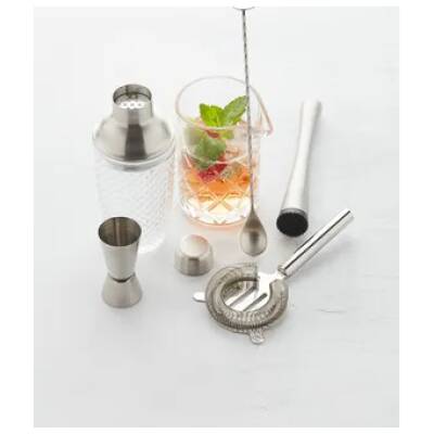 6-delige Cocktailset van Glas & RVS