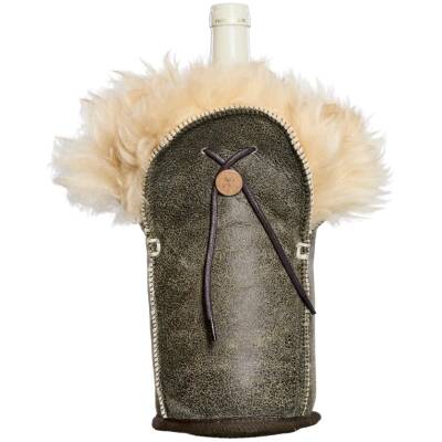 Kywie Champagnekoeler - Vintage brown fluffy